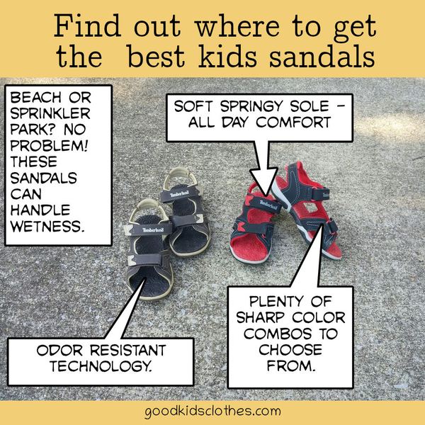 Children's sandals on concrete outside