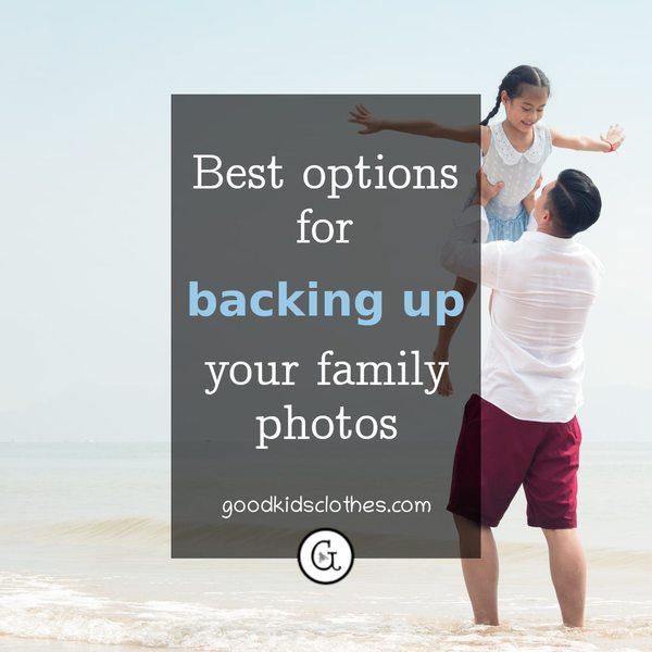 family photo of father and daughter at the beach - How to backup family photos