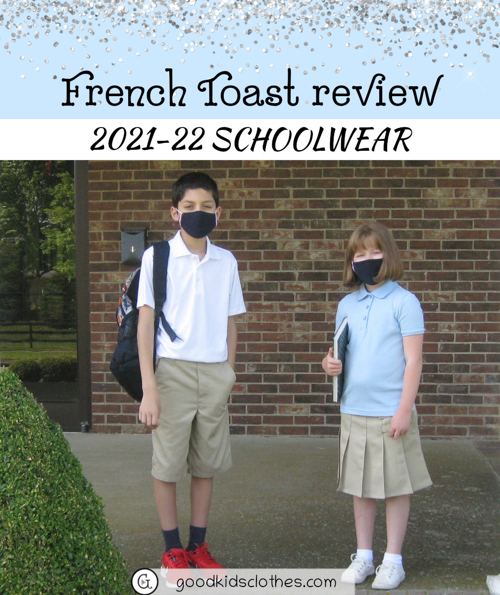 Boy and girl standing in French Toast schoolwear - French Toast review of 2021-22 schoolwear