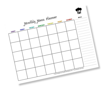 Meal planner at GoodKidsClothes.com