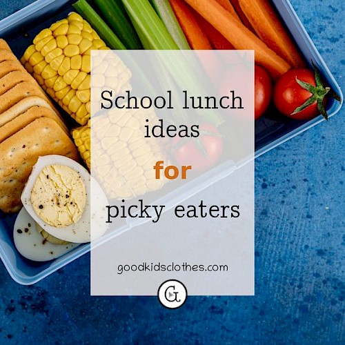 Countertop with school lunch box containing foods picky eaters may like