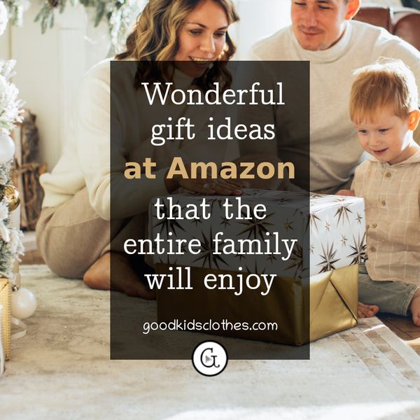 parents and child opening a gift