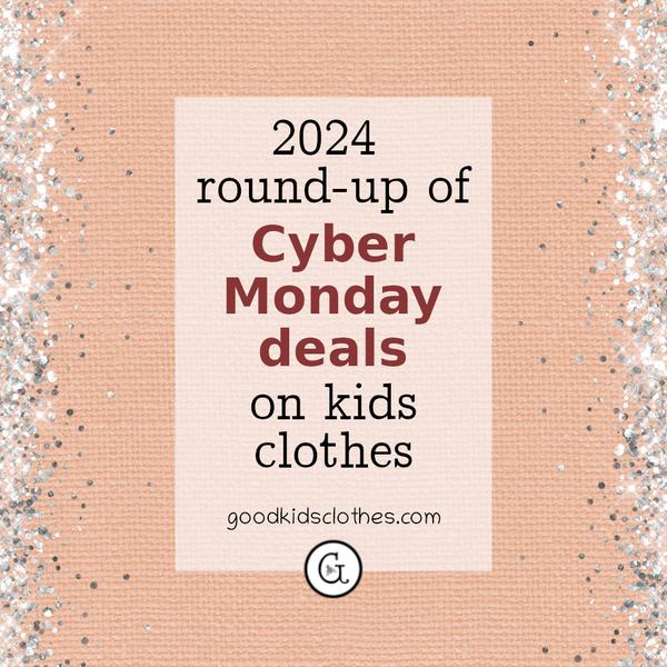 Linen background with cyber monday theme - cheap children's clothes on Cyber Monday