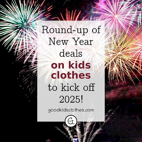 New Year fireworks display - round-up of children's clothing deals from popular U.S. brands